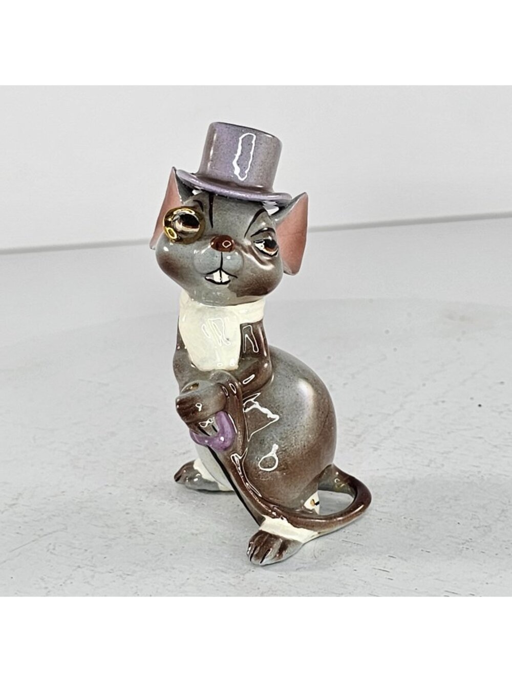 Vintage Hagen Renaker DW Papa City Mouse Farmer Figurine Rat *Repaired*